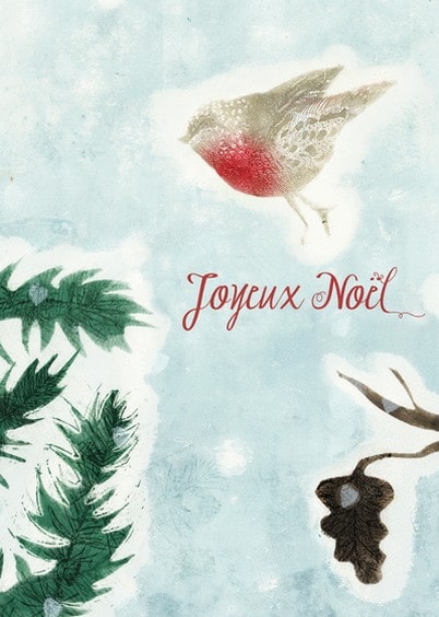 Cartes postales de Noël : Petit oiseau - Joyeux Noël