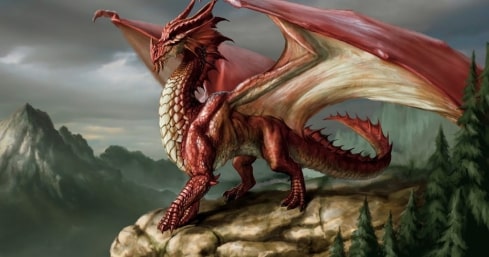 Jeu Puzzle Casse-tête en ligne Animaux légendaires mythiques fantastiques Dragon rouge