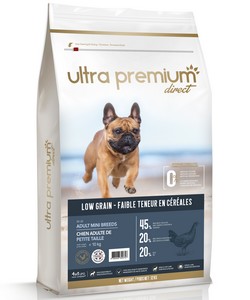 Ultra Premium : Croquettes pour chiens à faible teneur en céréales