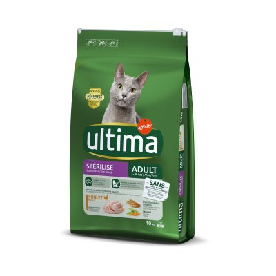 Croquettes Ultima au poulet pour chat stérilisé