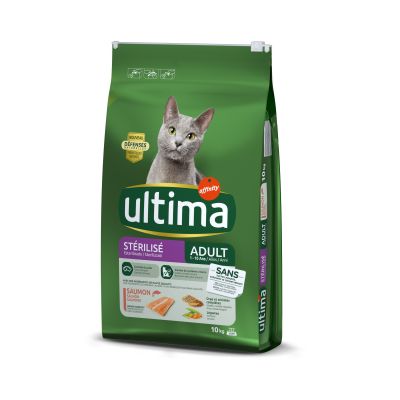 Croquettes Ultima au saumon pour chat stérilisé