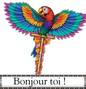Blinkies - Image gif animée Animaux : Perroquet Bonjour toi !
