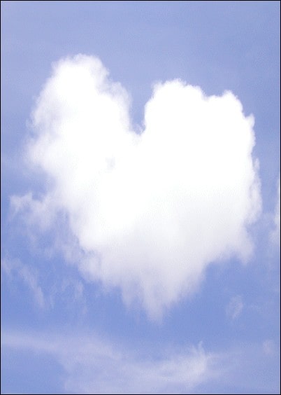 Cartes postales Amour et Animaux : Nuage en Coeur