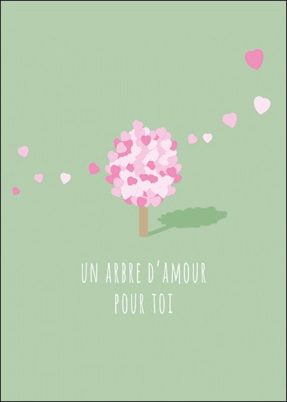 Cartes postales Amour et Animaux : Un arbre d'amour pour toi