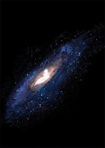 Cartes postales de Condoléances Animaux et Nature : Galaxie étoilée