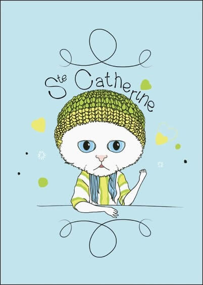 Cartes postales Ste Catherine : Tête de chat