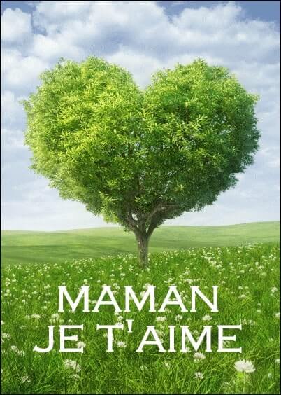 Cartes postales Fête des mères : Arbre en coeur