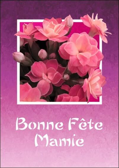 Cartes postales Fête des grand-mères : Fleurs roses