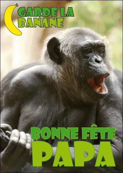 Cartes postales Fête des pères : Singe