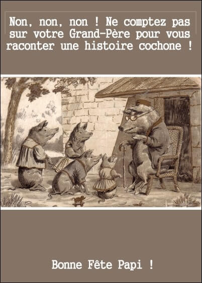 Cartes postales Fête des grand-pères : Histoires cochonnes