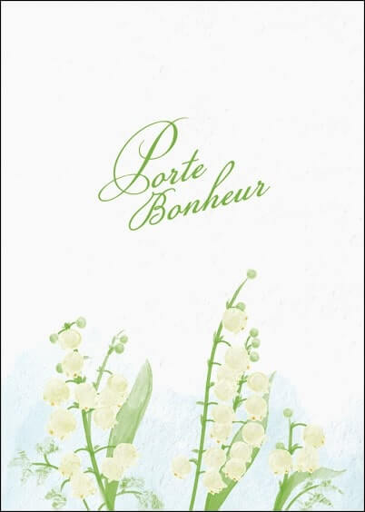 Cartes postales du 1er mai : Brins de muguet porte-bonheur