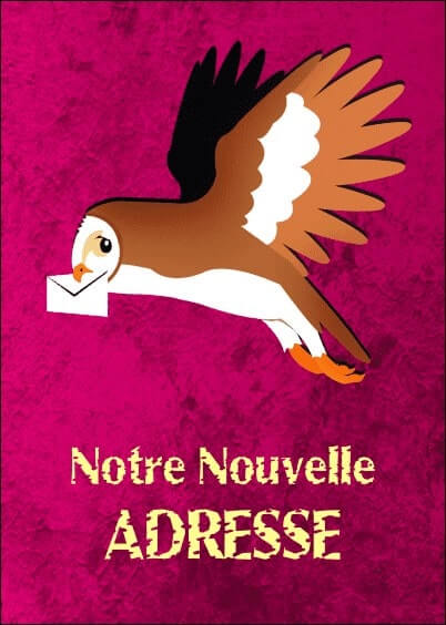 Cartes postales Déménagement : Chouette - Nouvelle adresse