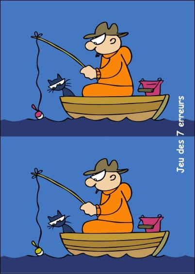 Cartes postales Jeux : 7 erreurs du pêcheur
