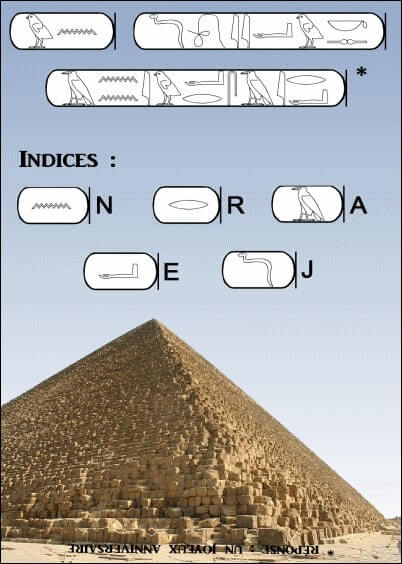 Cartes postales Jeux : Hiéroglyphes - Joyeux anniversaire