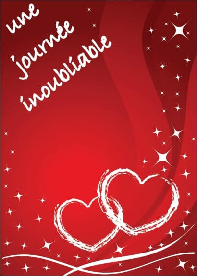 Cartes postales Mariage : Merci - Coeurs rouges