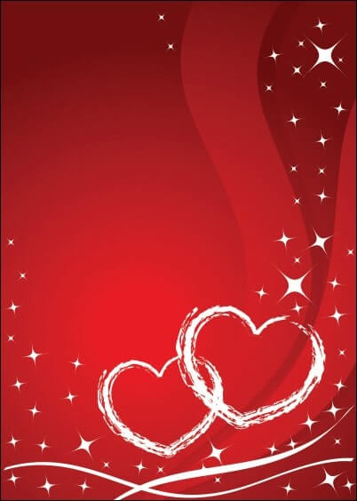 Cartes postales Mariage : Coeurs rouges - à personnaliser