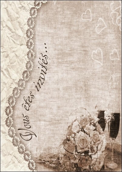 Cartes postales Mariage : Invitation - Carte ancienne