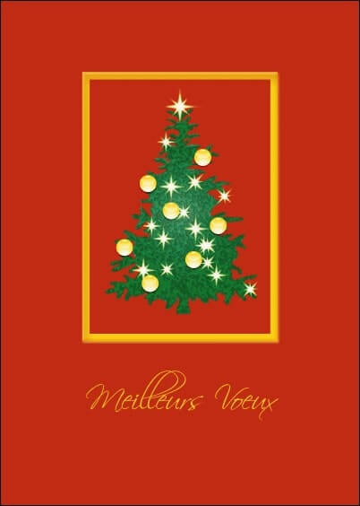 Cartes postales de Noël : Sapin de Noël - Meilleurs voeux
