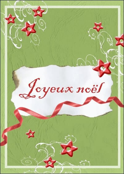 Cartes postales de Noël : Parchemin et étoiles de Noël