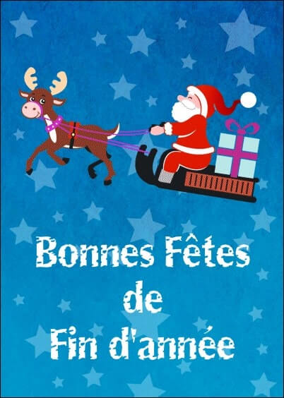 Cartes postales de Noël : Père Noël - Bonnes fêtes de fin d'année