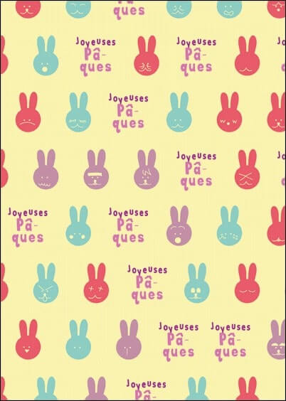 Cartes postales de Pâques : Mini-lapins de Pâques