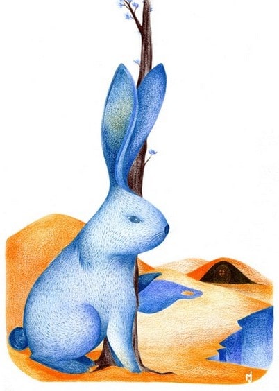 Cartes postales de Pâques : Lapin poétique pour Pâques