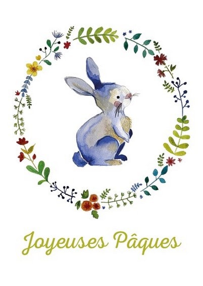 Cartes postales de Pâques : Joyeuses Pâques Petit lapin