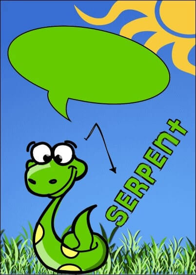 Cartes postales personnalisables Animaux à bulles : Animaux'bulles - Serpent bavard