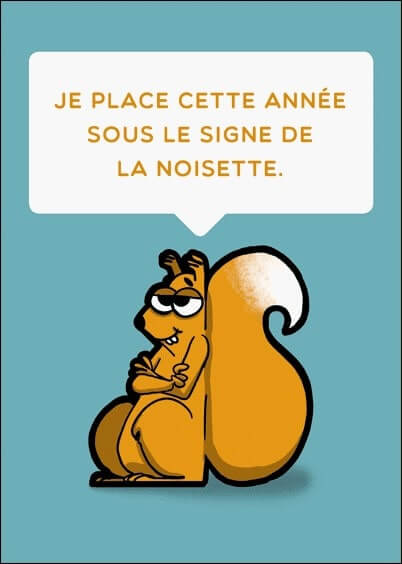Cartes postales de Voeux de fin d'année : Ecureuil - Année de la noisette Cartes postales de Voeux de fin d'année : Ecureuil - Année de la noisette