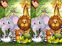 Jeu gratuit en ligne sur les animaux - Find 7 differences Animals - Trouvez les 7 différences Animaux