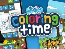 Jeu gratuit en ligne sur les animaux - Hellokids Coloring Time - Coloriage pour enfants