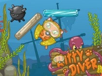 Jeu gratuit en ligne sur les animaux - Kitty Diver - Chat plongeur