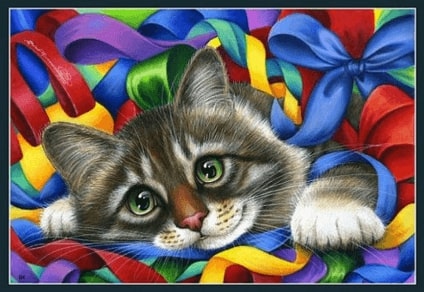 Jeu Puzzle Casse-tête en ligne Animaux Chats Chatons rubans