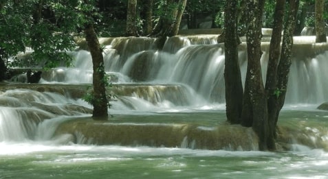 Jeu Puzzle Casse-tête en ligne Paysages Cascades Forêt Laos