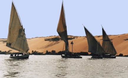 Jeu Puzzle Casse-tête en ligne Paysages Felouques Nil Egypte
