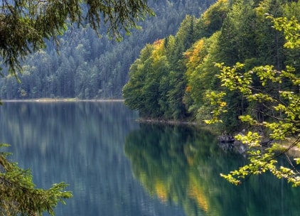 Jeu Puzzle Casse-tête en ligne Paysages Lac Eibsee Bavière Allemagne