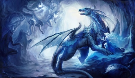 Jeu Puzzle Casse-tête en ligne Animaux légendaires mythiques fantastiques Dragon bleu