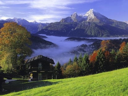 Jeu Puzzle Casse-tête en ligne Paysages Montagnes Bavière Allemagne