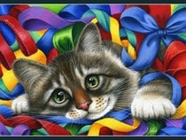 Jeu Puzzle Casse-tête en ligne Animaux Chats Chatons rubans