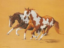 Jeu Puzzle Casse-tête en ligne Animaux ferme Chevaux Duo Peinture