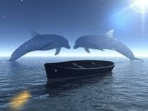 Jeu Puzzle Casse-tête en ligne Animaux marins Dauphins Barque