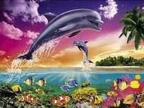 Jeu Puzzle Casse-tête en ligne Animaux marins Dauphins Poissons