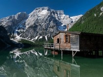 Jeu Puzzle Casse-tête en ligne Paysages Lac Dolomites Italie