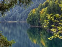 Jeu Puzzle Casse-tête en ligne Paysages Lac Eibsee Bavière Allemagne