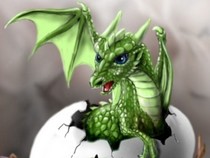 Jeu Puzzle Casse-tête en ligne Animaux légendaires mythiques fantastiques Bébé Dragon vert