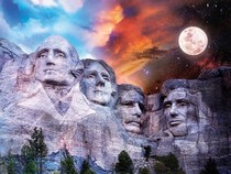 Jeu Puzzle Casse-tête en ligne Paysages Montagnes Rushmore Usa