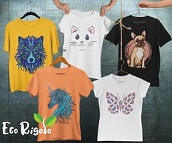 T-shirts éco-responsables pour hommes, femmes et enfants - Ecorigolo